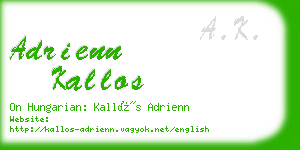 adrienn kallos business card